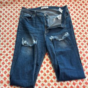 Flying Monkey Blue Ankle Cropped Jeans
